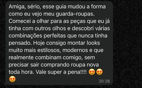 Depoimento de cliente sobre o Styling Fora do Óbvio