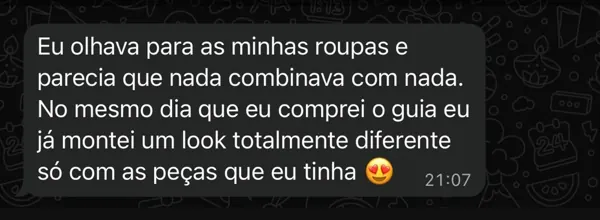 Depoimento de cliente sobre os resultados do styling